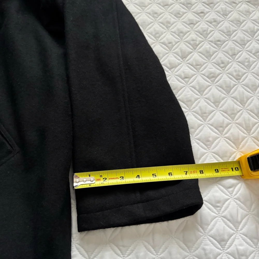 Carbon Men's Black Wool Blend Button Down Car Coat Size XL - Picture 11 of 14